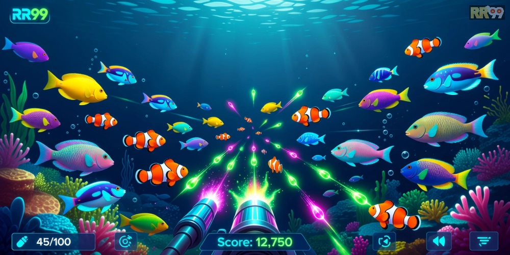 Hình minh họa khái niệm game bắn cá online rr99 với giao diện sống động