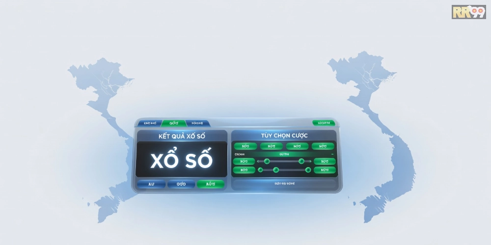 Minh họa khái niệm xổ số miền Bắc rr99 với giao diện trực tuyến hiện đại
