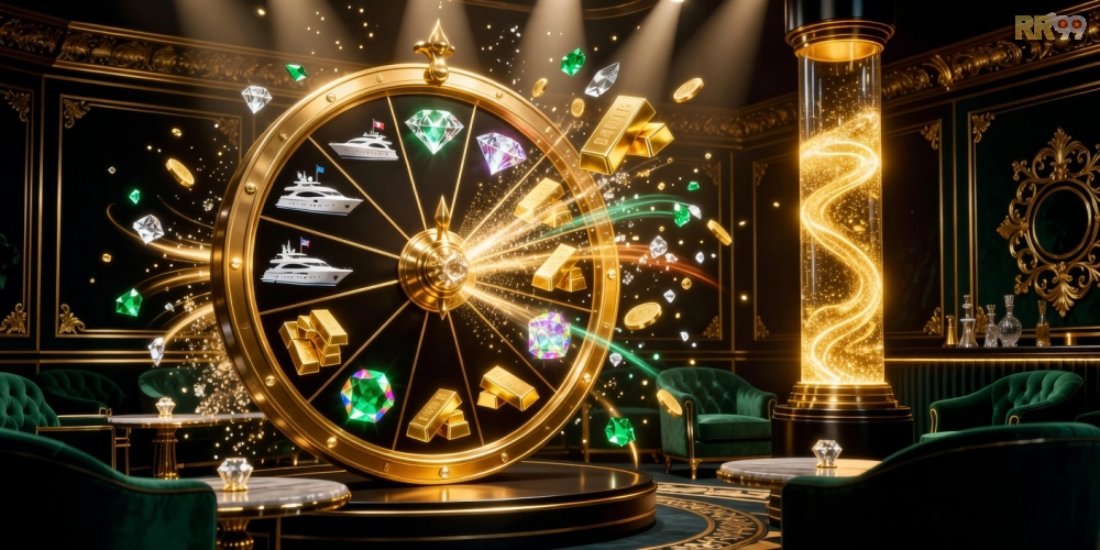 Minh họa gameplay slot mega fortune trên rr99 với jackpot lớn
