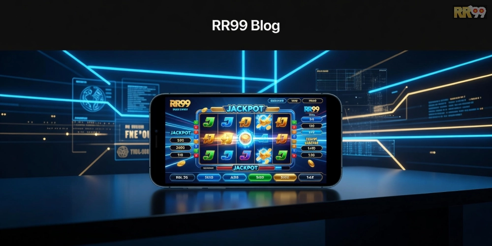 Minh họa khái niệm tải game nổ hũ rr99 với giao diện hiện đại