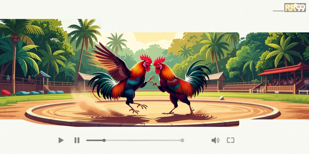 Minh họa giao diện xem đá gà trực tiếp trên nền tảng rr99 với chất lượng HD sắc nét
